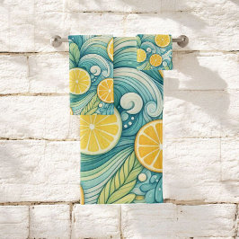 Zitrusfrüchte Wellness-Center Whimsisches Wasserfa Badhandtuch Set