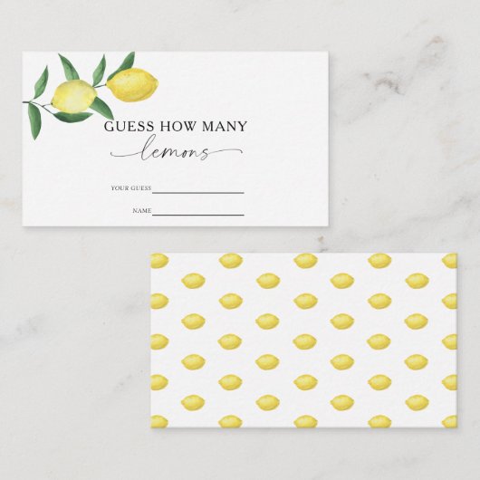 Zitrusfrüchte - Wie viele Zitronen gibt es? Begleitkarte (Vorne/Hinten)