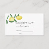 Zitrusfrüchte - Wie viele Zitronen gibt es? Begleitkarte (Vorderseite)