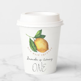 Zitrusfrüchte Zitrone 1. Geburtstag Party Pappbecher