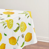 Zitrusfrüchte, Zitronen, Bienen Sommermuster kurz Tischdecke (Beispiel)