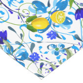 Zitrusfrüchte, Zitronen, blühendes Mittelmeer Kurzer Tischläufer (Ecke)