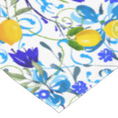 Zitrusfrüchte, Zitronen, blühendes Mittelmeer Tischdecke (Schrägansicht)