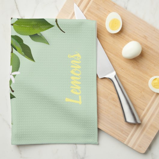 Zitrusfrüchte Zitronen Botanisch Geschirrtuch (Viertel Falte)