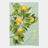 Zitrusfrüchte Zitronen Botanisch Geschirrtuch (Vertikal)