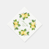 Zitrusfrüchte Zitronen Botanisch Serviette (Ecke)