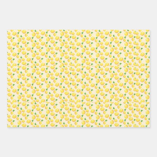 Zitrusfrüchte, Zitronen, frisch und hell Geschenkpapier Set (Vorderseite)