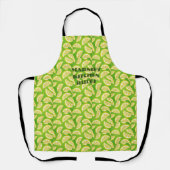 Zitrusfrüchte, Zitronen, grüner Hintergrund essbar Schürze (Vorderseite)