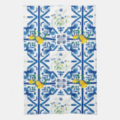 Zitrusfrüchte, Zitronen, mediterran Geschirrtuch (Vertikal)