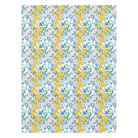 Zitrusfrüchte, Zitronen, mediterran Tischdecke (Vorderseite)