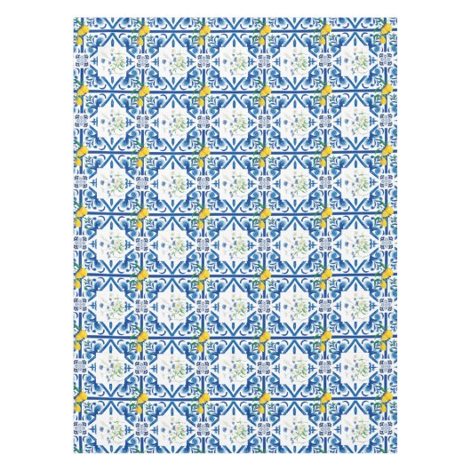 Zitrusfrüchte, Zitronen, mediterran Tischdecke (Vorderseite)