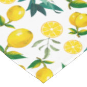 Zitrusfrüchte, Zitronen, Sommer Tischdecke (Schrägansicht)