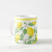 Zitrusfrüchte Zitronen und Blätter Kaffee Tasse (Vorderseite Links)