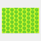 Zitrusfrüchte, Zitronen und Limone Gemusterte Geschenkpapier Set (Vorderseite 2)