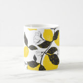Zitrusfrüchte Zitronen, Vintager Sommer nahtlos. Kaffeetasse (Mittel)