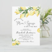 Zitrusfrüchte Zitronenfrüchte Hauptpresse Baby Dus Einladung (Stehend Vorderseite)