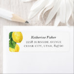 Zitrusfrüchte-Zitronenfrüchte-Hochzeitsadresse<br><div class="desc">Watercolor gelbe ZitronenZitrusfrüchte Hochzeitslabel. Geeignet für den Sommer botanischen Garten Thema.</div>