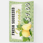 Zitrusfrüchte Zitronenholzständer Banner (Vertikal)