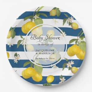 Zitrusfrüchte Zitrusfrüchte Blattfarbe Rosa Stre Pappteller