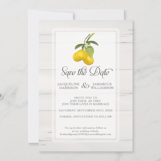 Zitrusfrüchte Zitrusfrüchte Foto Save The Date (Vorderseite)