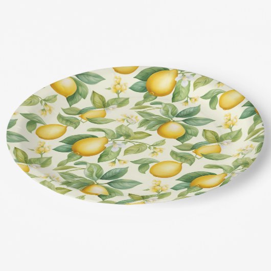 Zitrusfrüchte-Zitrusfrüchte Pappteller (Schrägansicht)