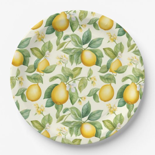 Zitrusfrüchte-Zitrusfrüchte Pappteller (Vorderseite)