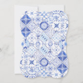 Zitrusfrüchte Zitrusfrüchte Zitronen Rustikal Blau Einladung (Rückseite)