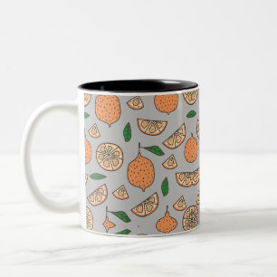 Zitrusfrüchte Zweifarbige Tasse