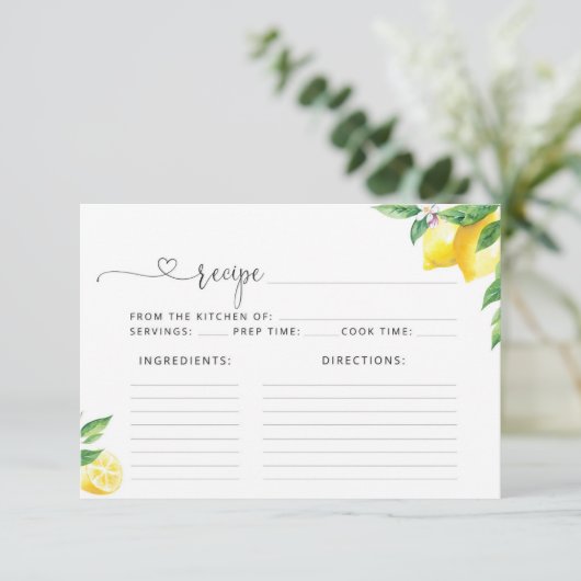 Zitrusfrüchtekarte (Stehend Vorderseite)