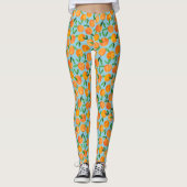 Zitrusfrüchtemuster Leggings (Vorderseite)