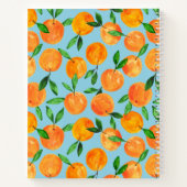 Zitrusfrüchtemuster personalisiert notizblock (Rückseite)