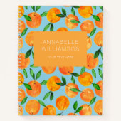 Zitrusfrüchtemuster personalisiert notizblock (Vorderseite)