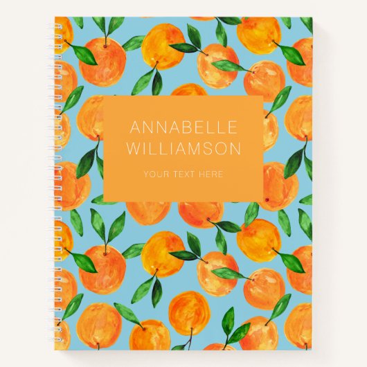 Zitrusfrüchtemuster personalisiert notizblock (Vorderseite)