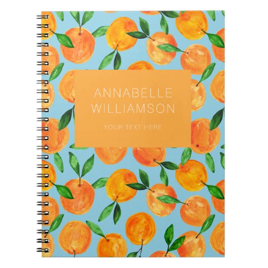 Zitrusfrüchtemuster personalisiert notizblock (Vorderseite)