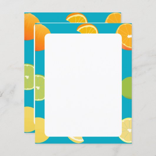 Zitrusfrüchtepapier (Vorne/Hinten)