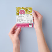 Zitrusfrüchtescheiben, Juice-Bar-Werbung Flyer (Gruppe)