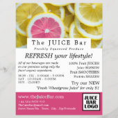 Zitrusfrüchtescheiben, Juice-Bar-Werbung Flyer (Vorne)