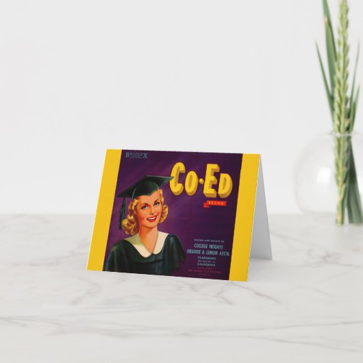 Zitrusfrüchtesiegel der Co-Ed-Marke der 40er Jahre (Vorderseite)