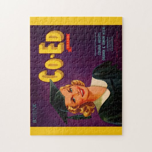 Zitrusfrüchtesiegel der Co-Ed-Marke der 40er Jahre Puzzle (Vertikal)