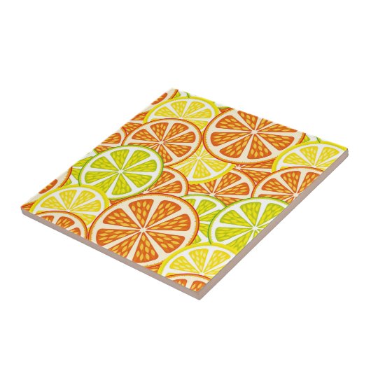 Zitrusfruchtmuster Fliese (Seite)