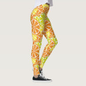 Zitrusfruchtmuster Leggings (Rechts)