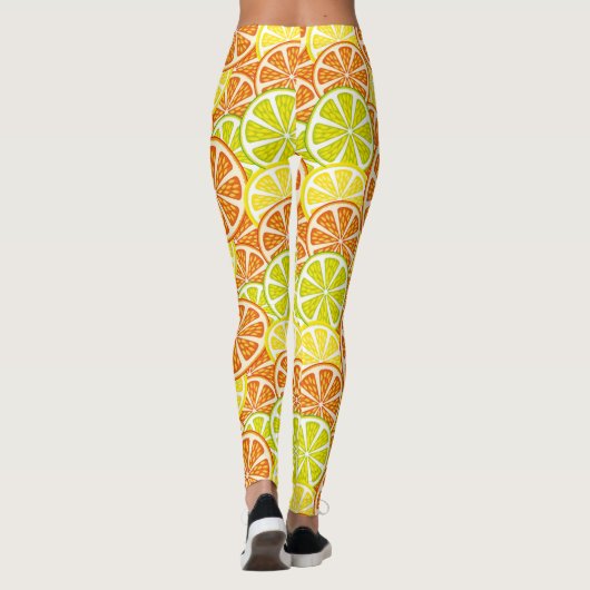Zitrusfruchtmuster Leggings (Rückseite)