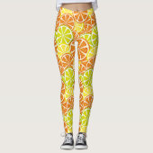 Zitrusfruchtmuster Leggings (Vorderseite)