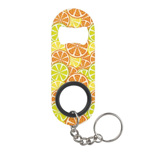 Zitrusfruchtmuster Mini Flaschenöffner (Rückseite)