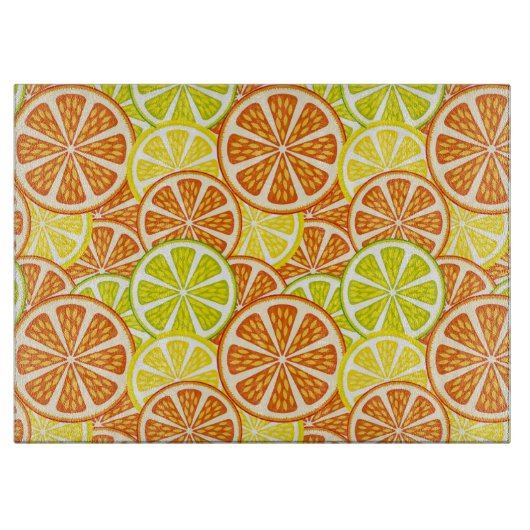 Zitrusfruchtmuster Schneidebrett (Vorderseite)