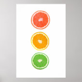 Zitrusfruchtscheibe Poster (Vorne)