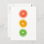 Zitrusfruchtscheibe Postkarte (Vorne/Hinten)