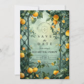 Zitrusgarten Botanische Hochzeit Save The Date (Vorderseite)