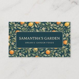 Zitrusgarten-Design mit Orangen, Zitronen Visitenkarte