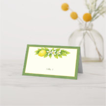 Zitrusgarten Orange & Lemon Hochzeitsplatzkarte